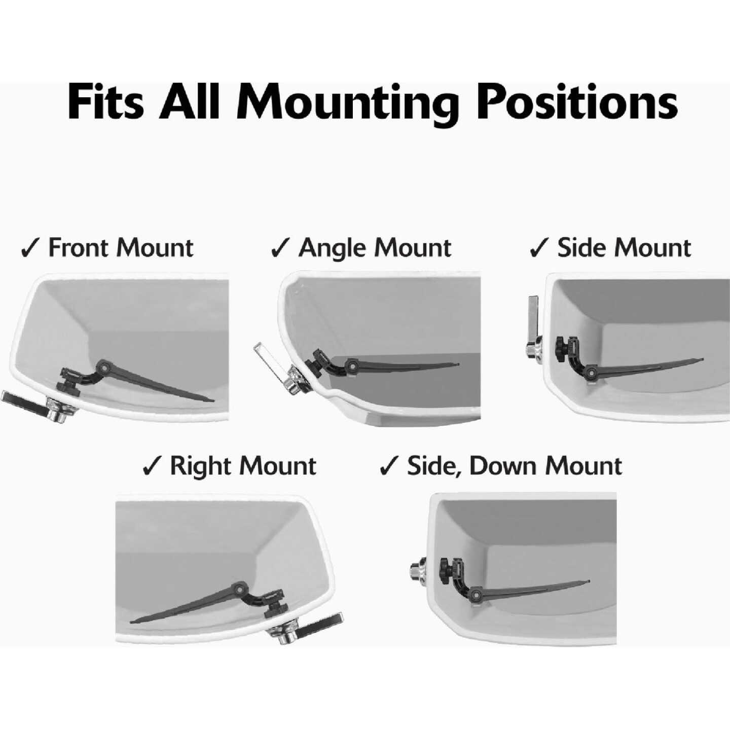 Korky StrongARM Universal Chrome Tank Lever with Classic Style Handle Image 5