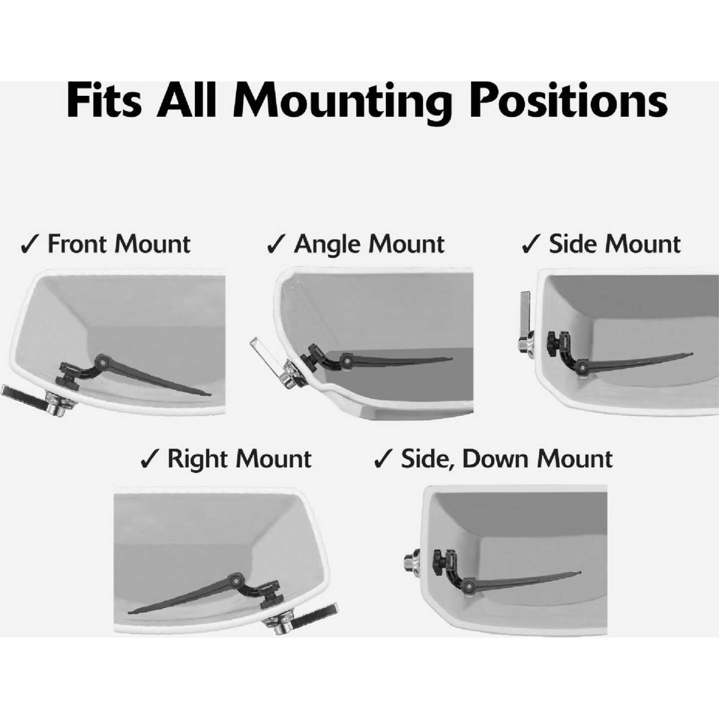 Korky StrongARM Universal Brushed Nickel Tank Lever with Classic Style Handle Image 2