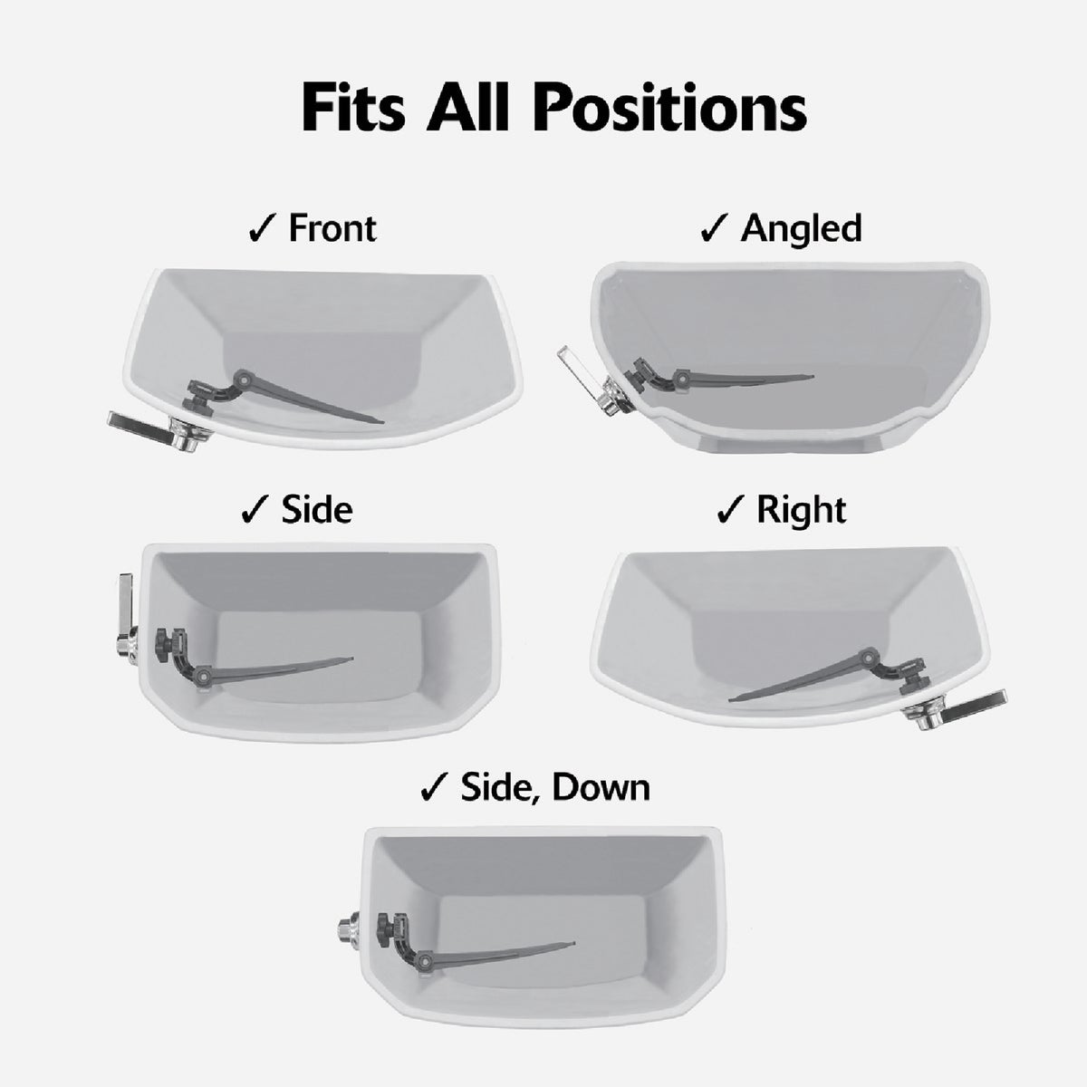 Korky StrongARM Universal Brushed Nickel Tank Lever with Classic Style Handle Image 4