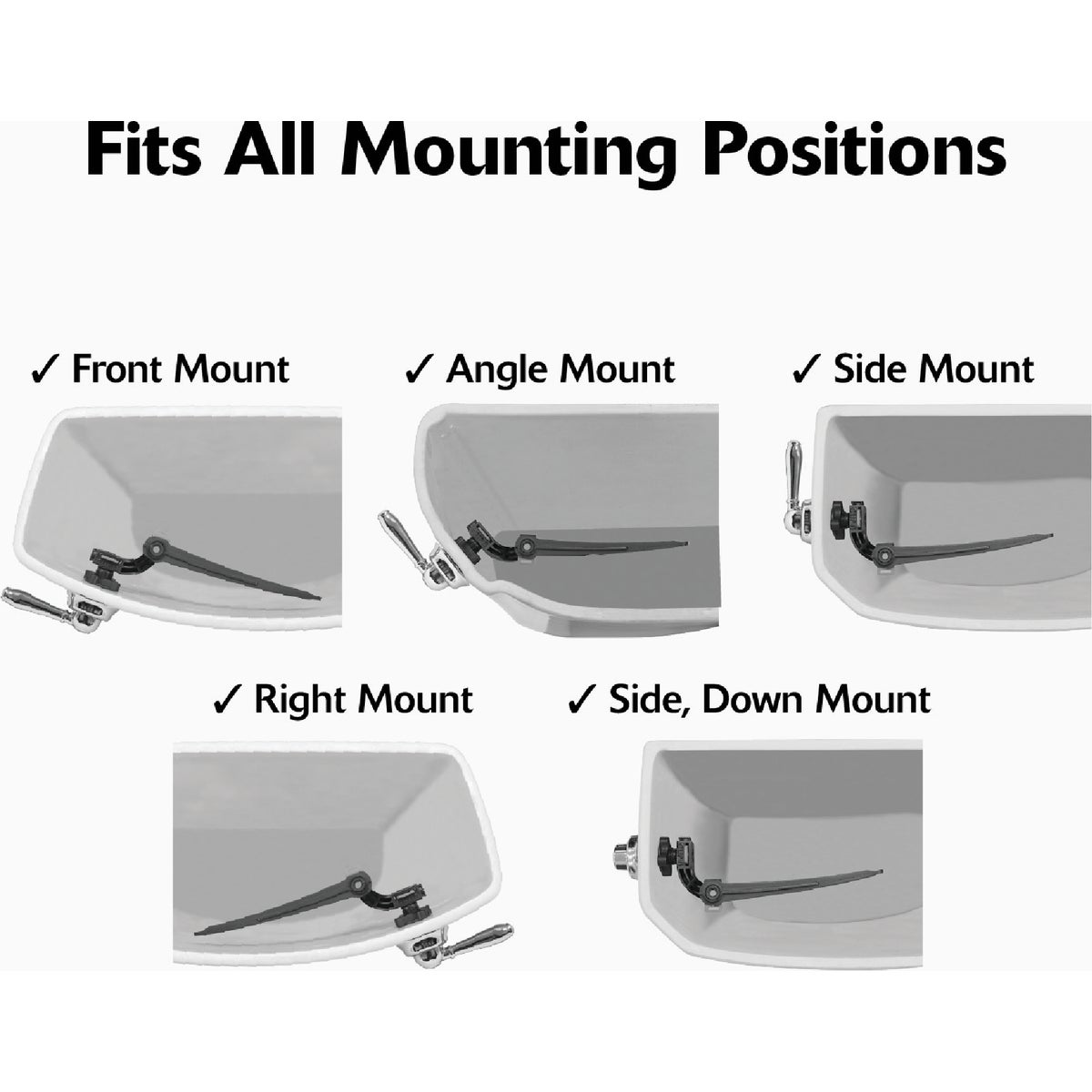 Korky StrongARM Universal Brushed Nickel Tank Lever with Faucet Style Handle Image 2