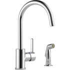 Peerless Apex 1-Handle Lever Kitchen Faucet with Side Spray, Chrome Image 5
