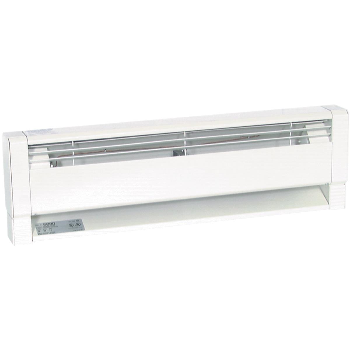 FAHRENHEAT 28 In. 500-Watt 240-Volt Hydronic Electric Baseboard Heater, White Image 1