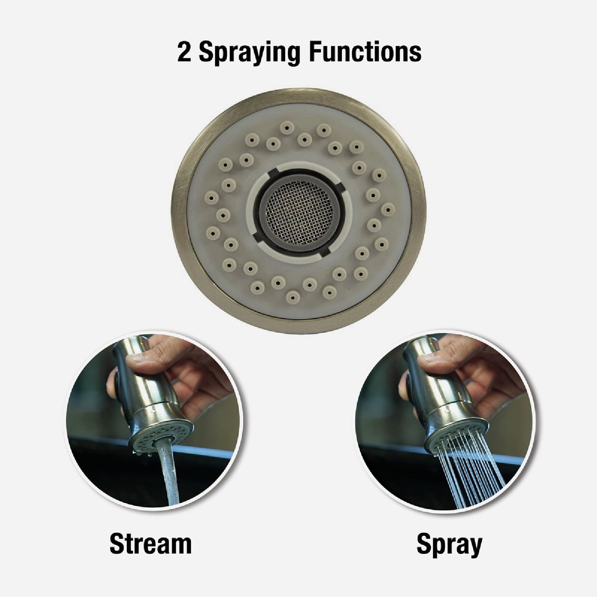 Danco Smart Spray 1.5 GPM Stainless Steel Kitchen Faucet Replacement Pull Down Spray Head Image 2