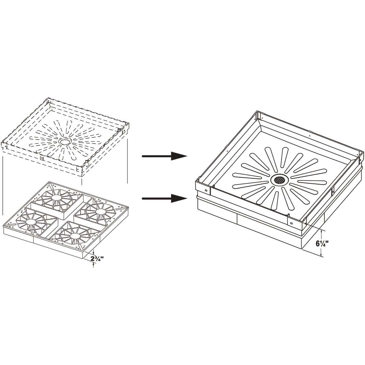 EL Mustee Durastall 2-3/4 In. Shower Base Extender Image 2