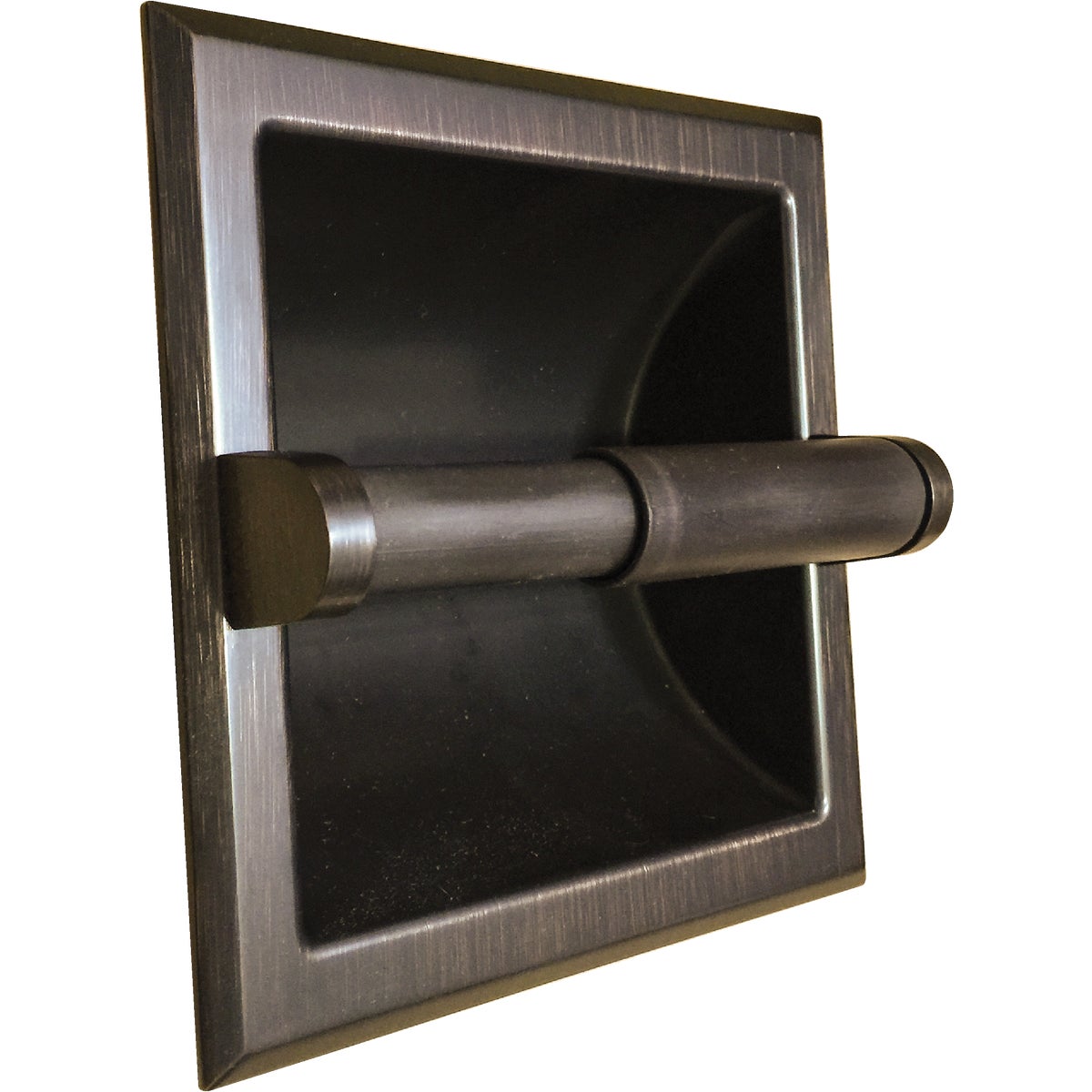 Home Impressions Aria Oil-Rubbed Bronze Recessed Toilet Paper Holder Image 1