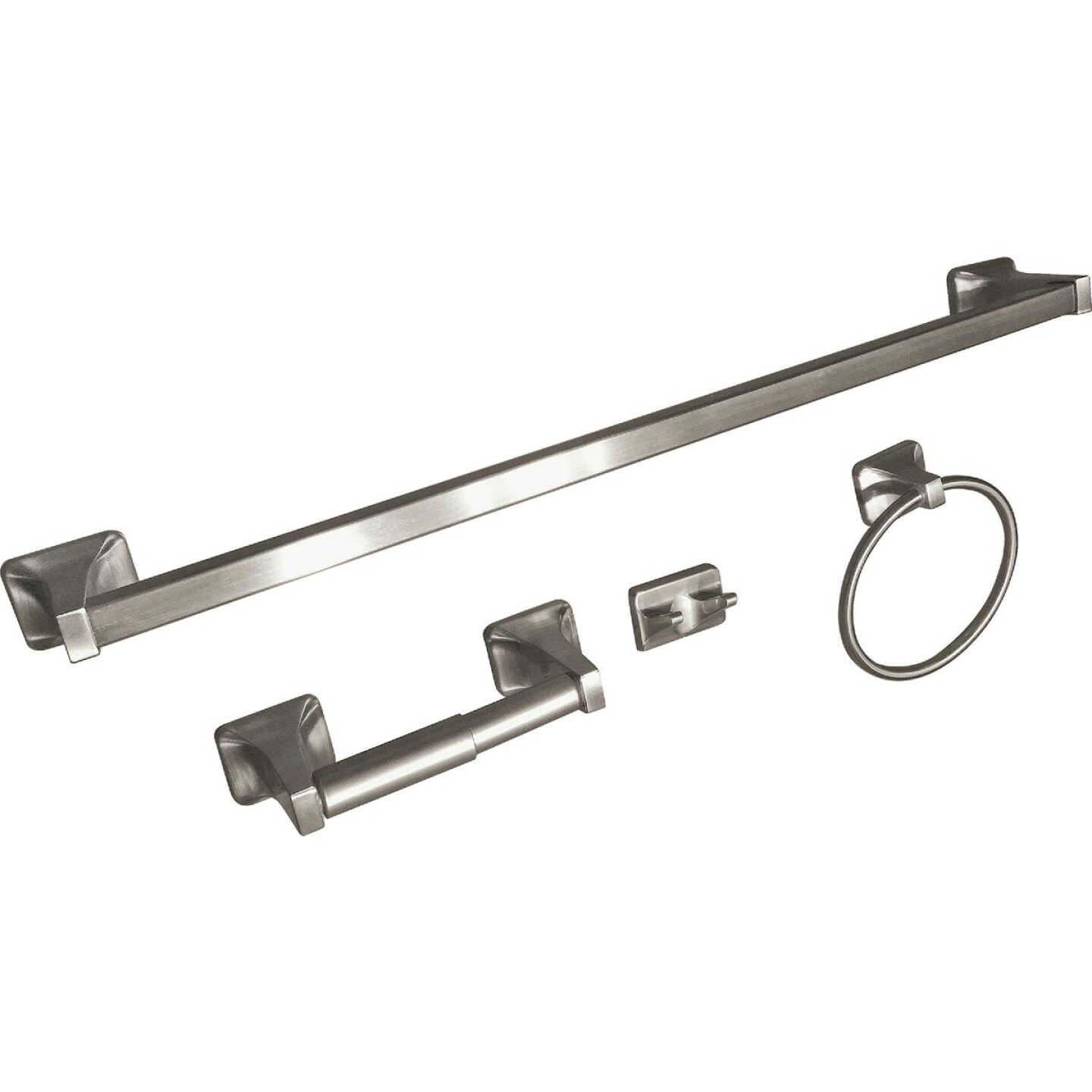 Home Impressions Vista Brushed Nickel 4-Piece Bath Hardware Set Image 1