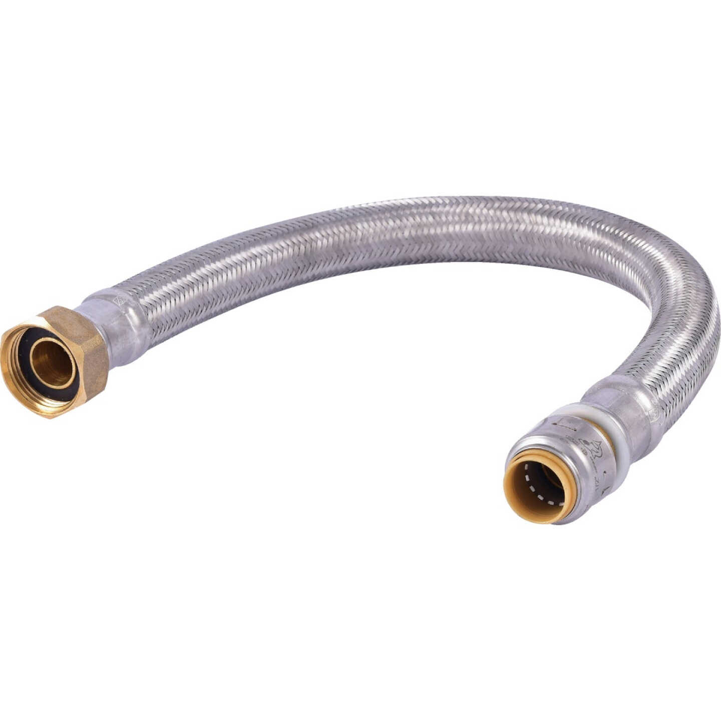SharkBite 1/2 In. X 3/4 In. FIP X 18 In. L Braided Flexible Water Heater Connector Image 1