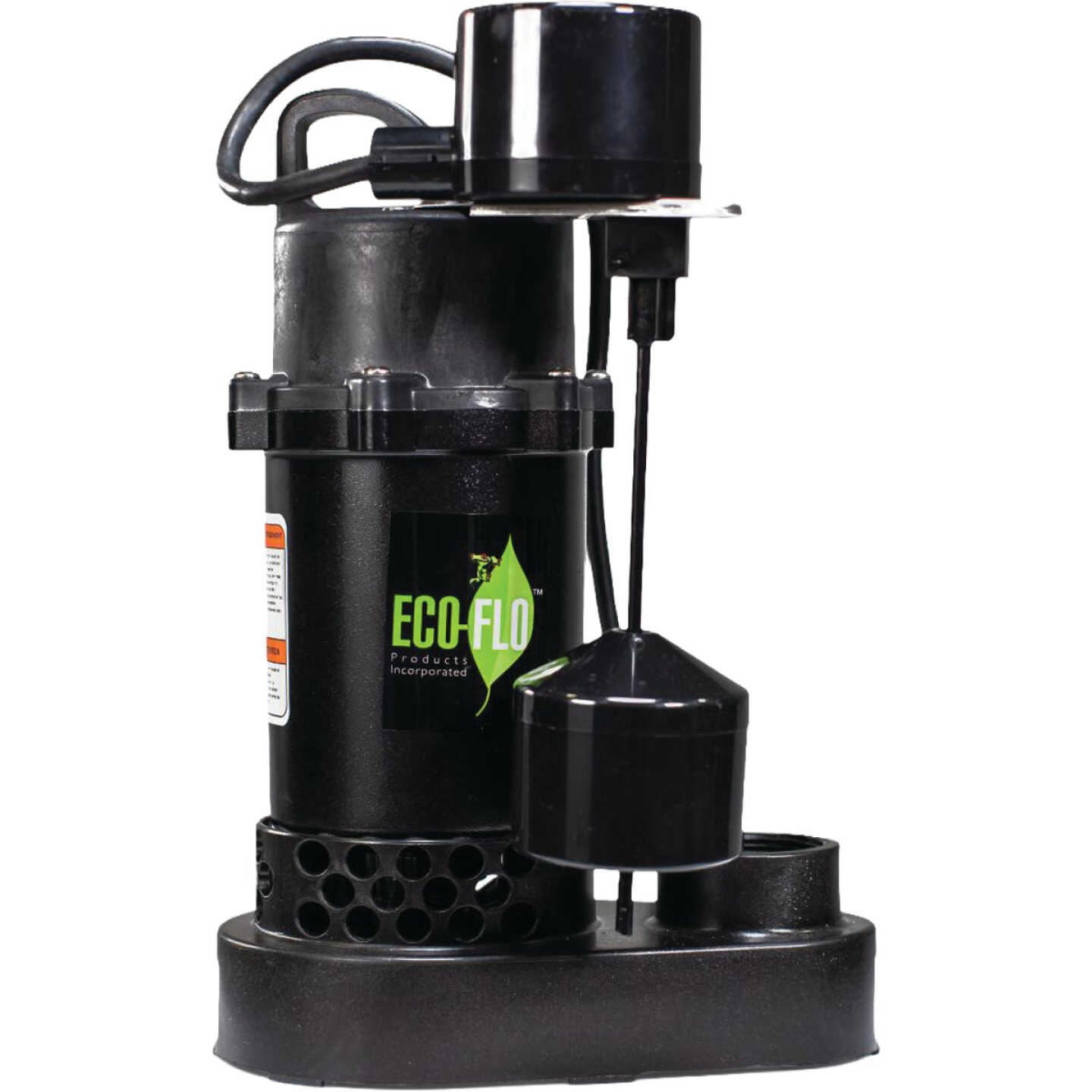 ECO-FLO 1/3 HP Vertical Switch Submersible Thermoplastic Sump Pump Image 1
