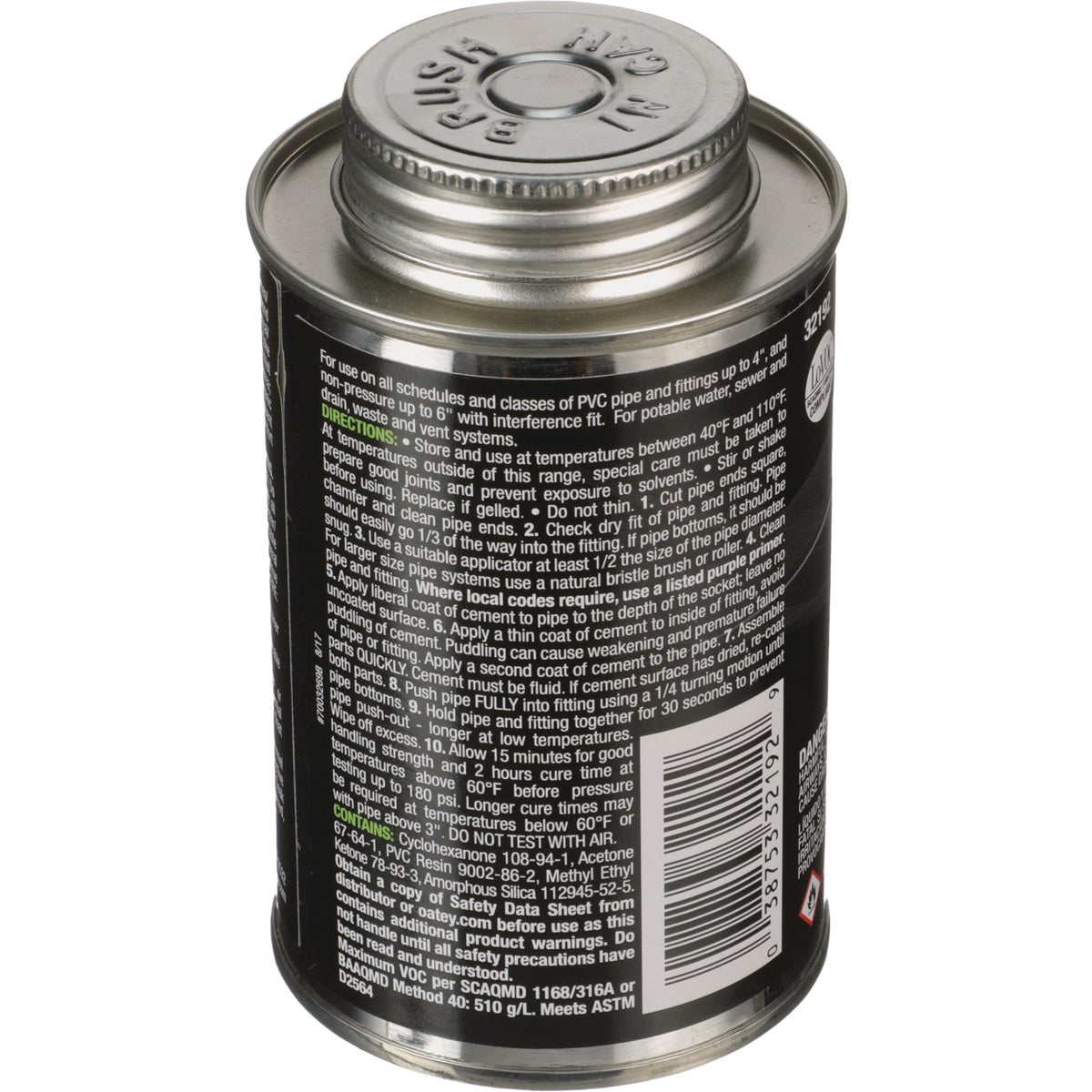 Oatey FUSION 10 Oz. Single-Step Medium Bodied Clear Priming PVC Cement Image 2