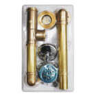 Keeney Rough Brass Trip Lever Bath Drain with Polished Chrome Trim Image 4