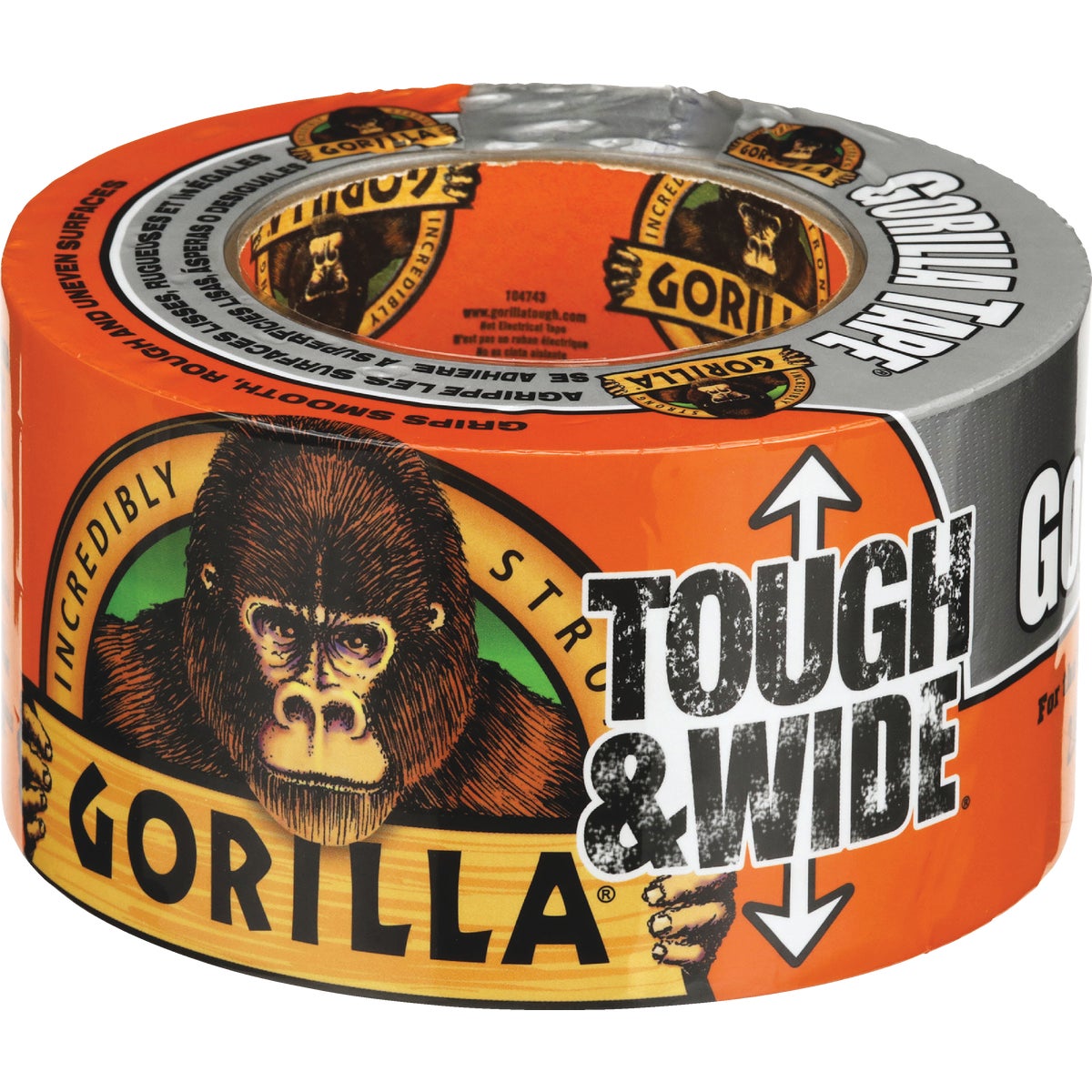 Gorilla 2.88 In. x 25 Yd. Tough & Wide Heavy-Duty Duct Tape, Silver Image 6
