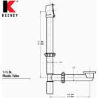 Keeney Foot Lok Stop Plastic Bath Drain with Polished Chrome Trim Image 2