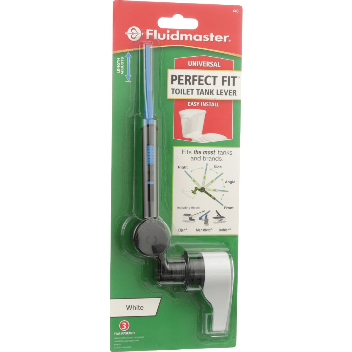 Fluidmaster Perfect Fit White Toilet Tank Lever Image 4