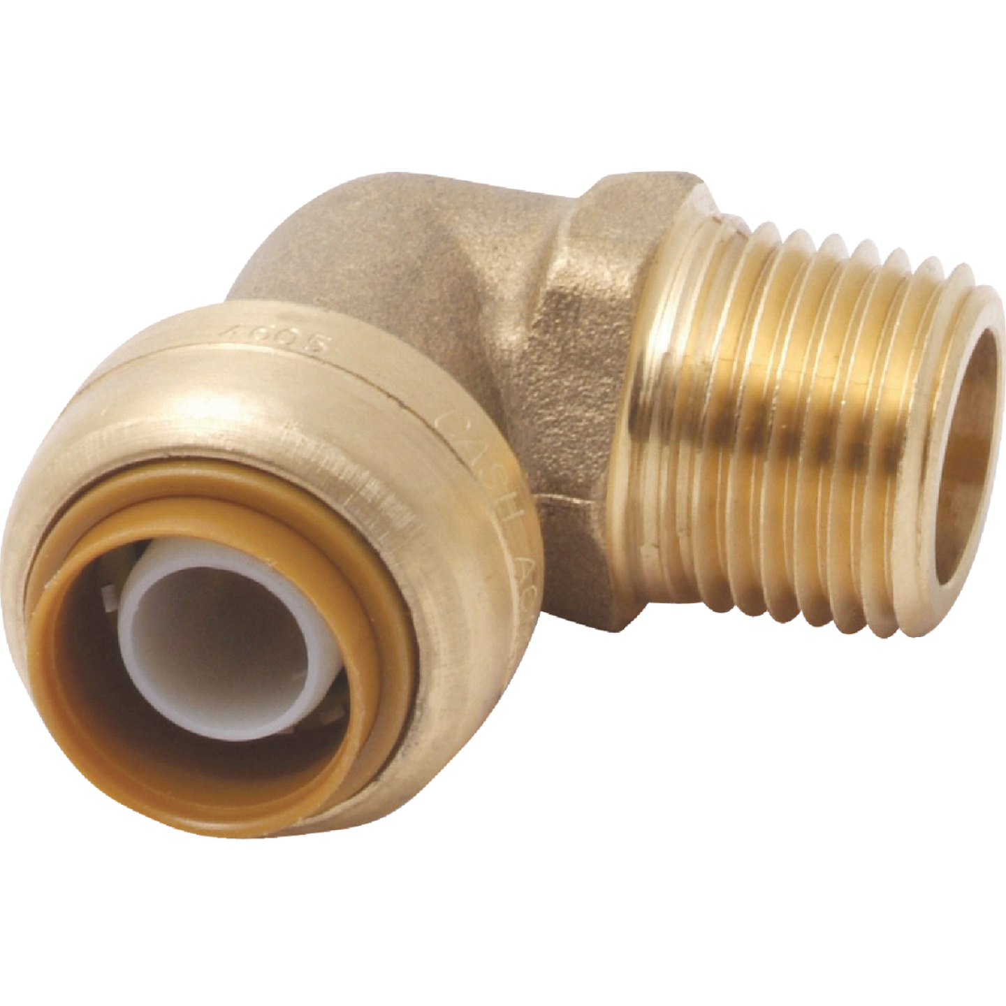 Sharkbite 3/4 In. x 3/4 In. 90-Deg Push-to-Connect MNPT Brass Elbow (1/4 Bend) Image 1