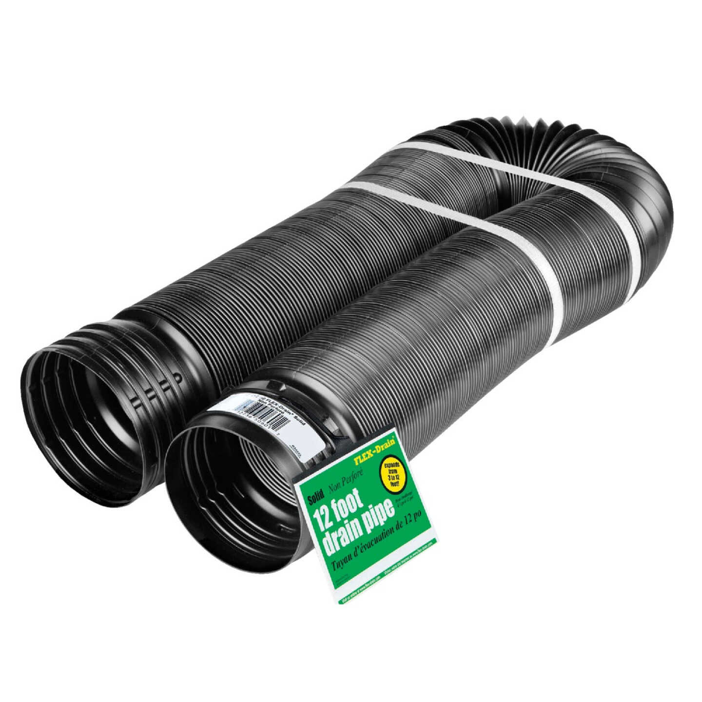 Amerimax 4 In. X 12 Ft. Expandable Solid Drainage Pipe Image 1