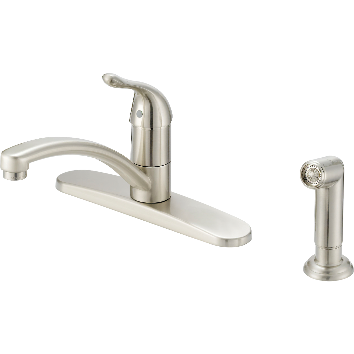 Home Impressions 1-Handle Lever Kitchen Faucet with Side Spray, Brushed Nickel Image 1