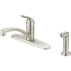 Home Impressions 1-Handle Lever Kitchen Faucet with Side Spray, Brushed Nickel Image 1