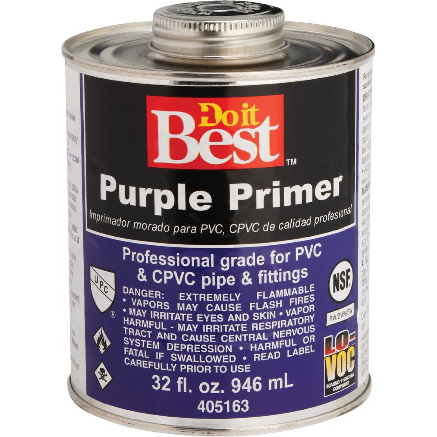 Do it Best 32 Oz. Purple Pipe and Fitting Primer for PVC/CPVC Image 1