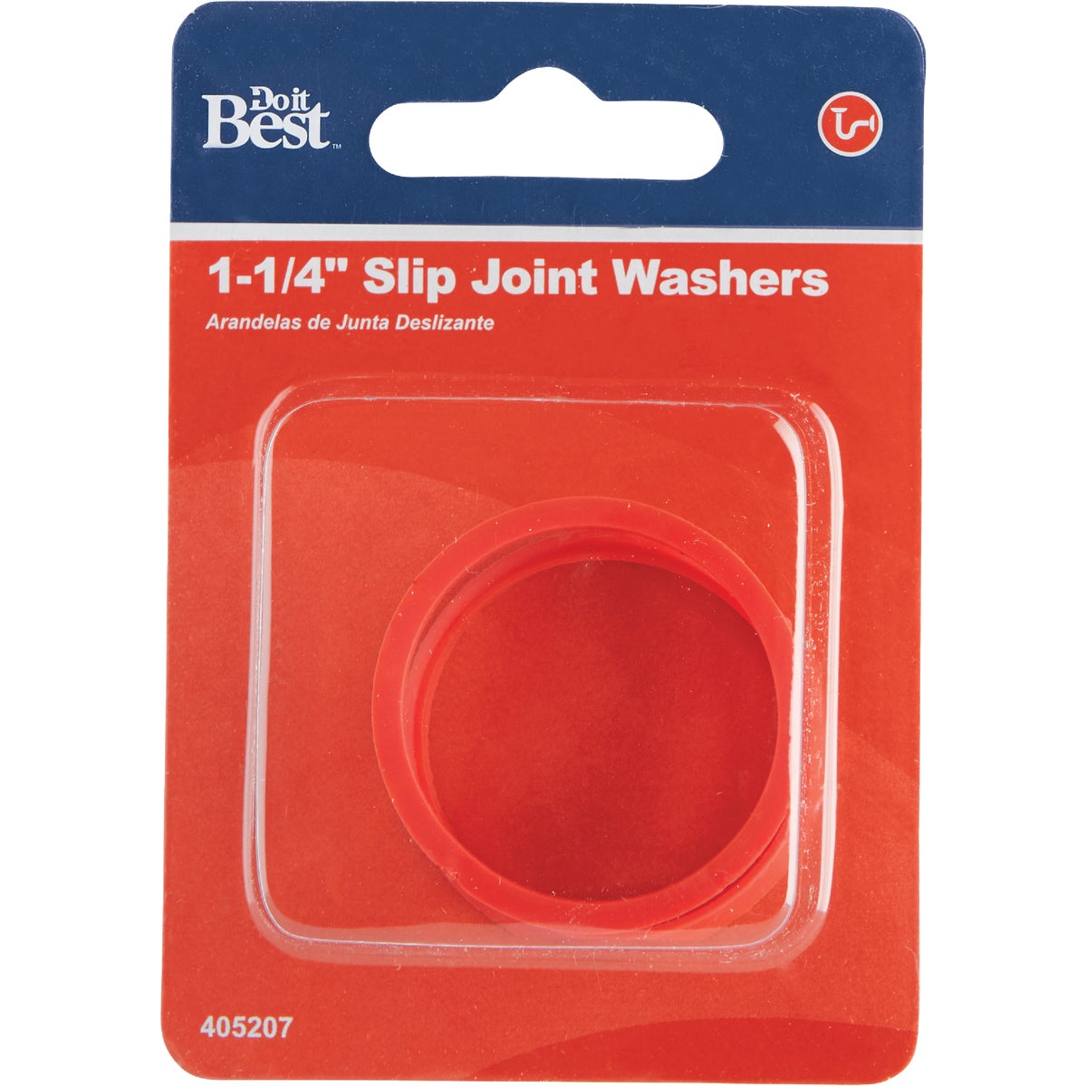 Do it Best 1-1/4 In. x 1-1/4 In. Black Rubber Slip Joint Washer (2-Pack) Image 2