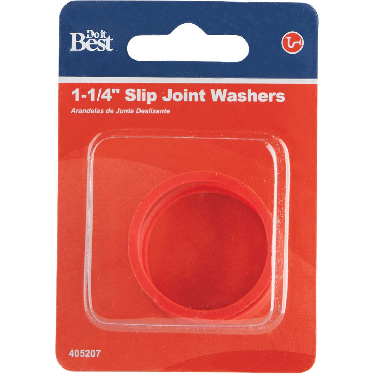 Do it Best 1-1/4 In. x 1-1/4 In. Black Rubber Slip Joint Washer (2-Pack) Image 2