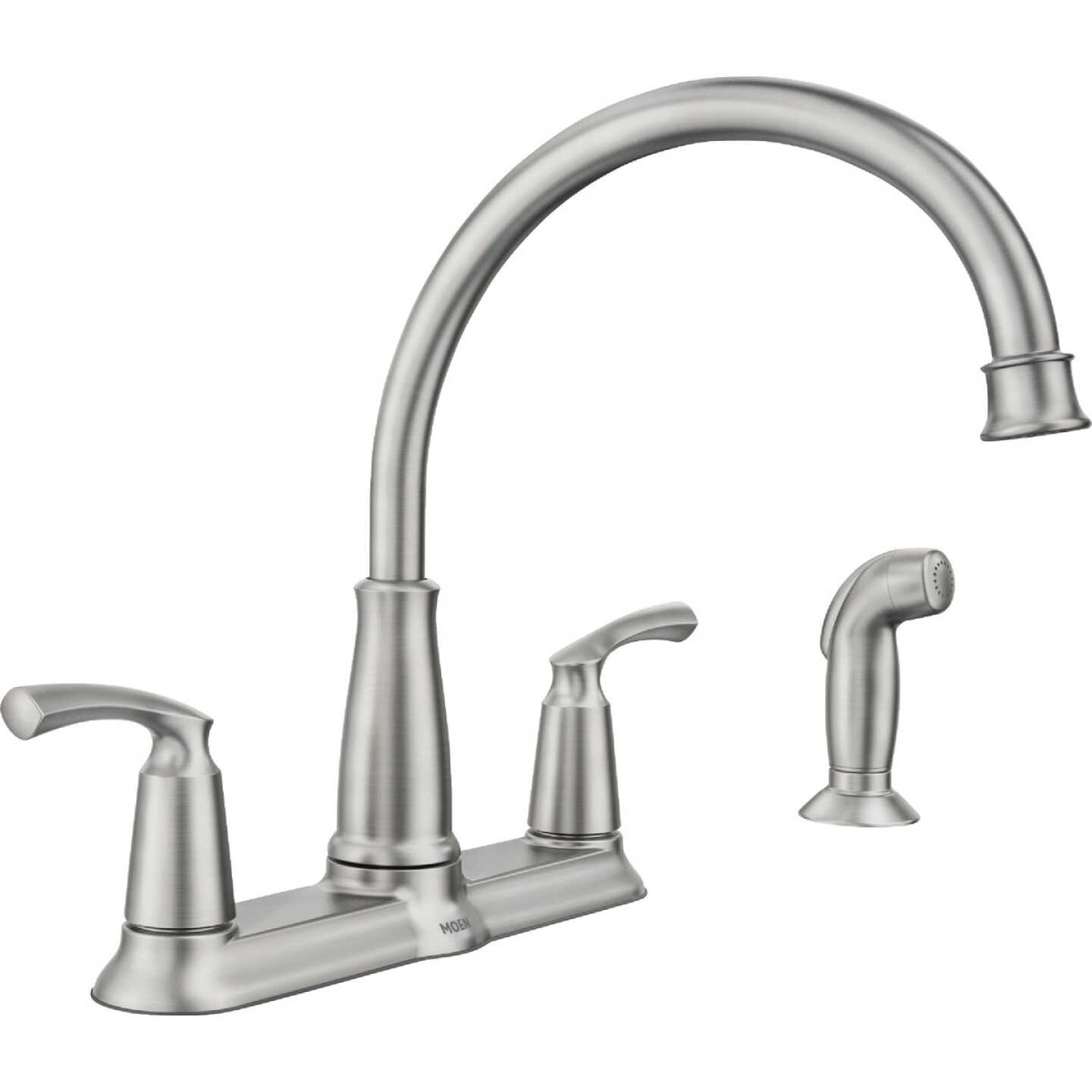 Moen Bexley 2-Handle Lever Kitchen Faucet with Side Spray, Spot Resist Stainless Steel Image 1