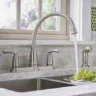 Moen Bexley 2-Handle Lever Kitchen Faucet with Side Spray, Spot Resist Stainless Steel Image 2