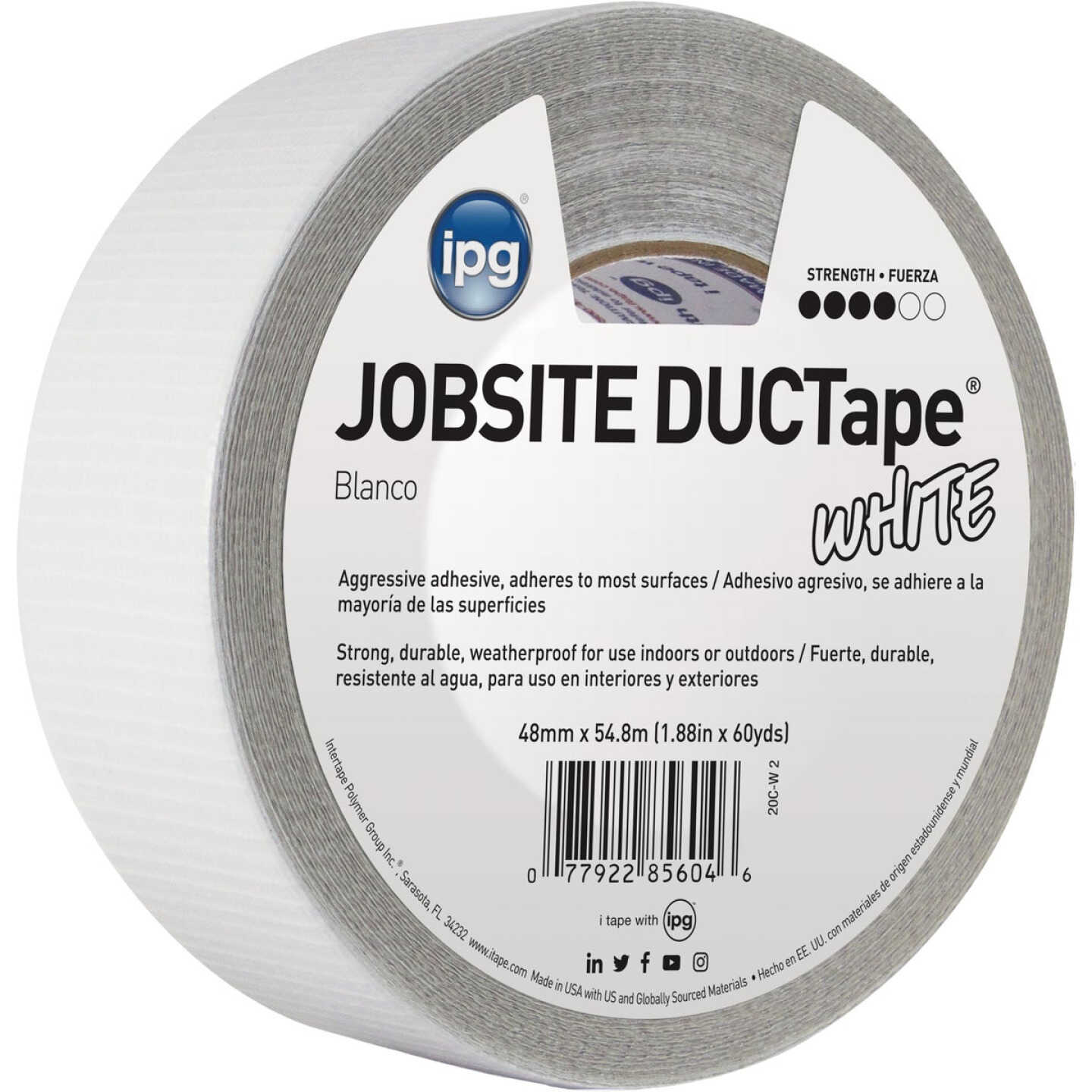 Intertape DUCTape 1.88 In. x 60 Yd. General Purpose Duct Tape, White Image 1