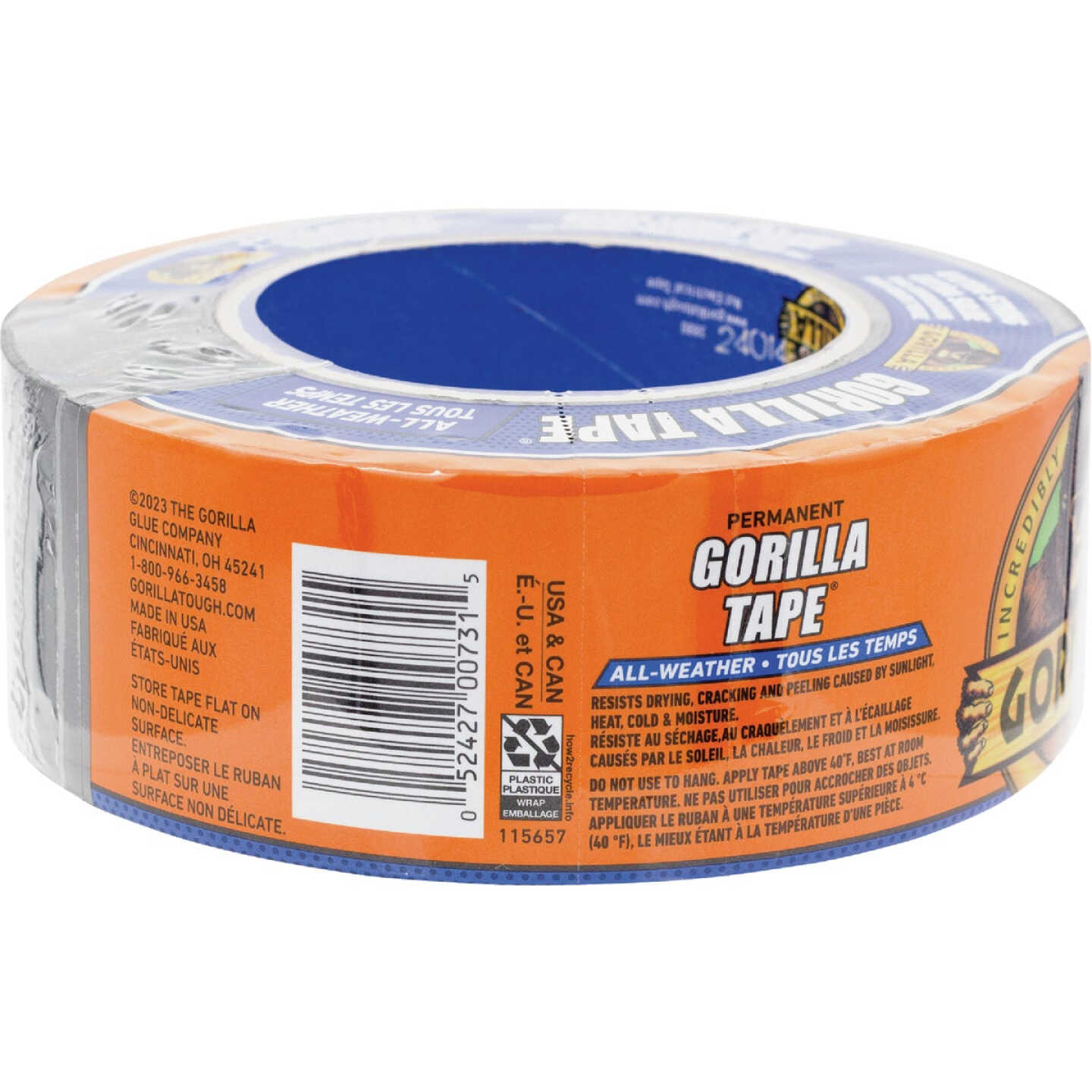 Gorilla 1.88 In. x 25 Yd. All Weather Repair Tape, Black Image 4
