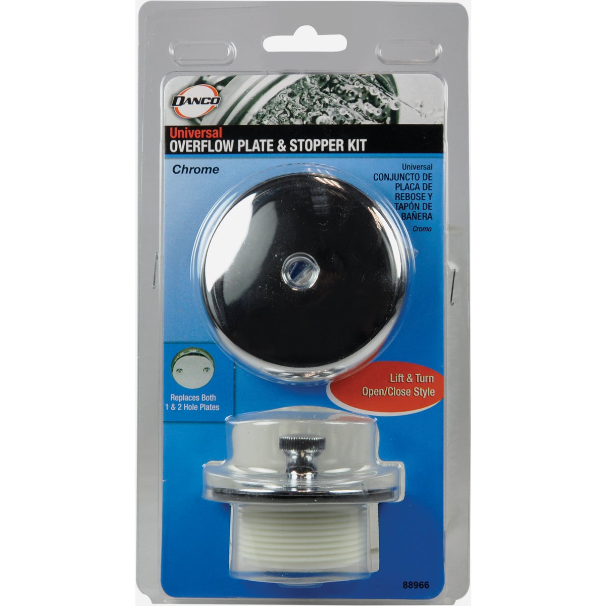 Danco 1-3/8 In. or 1-1/2 In. Universal Bathtub Drain Stopper Kit with Chrome Finish Image 2