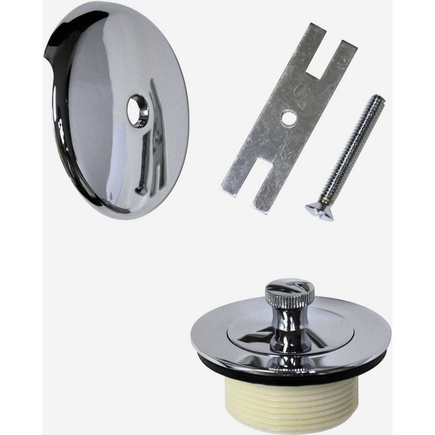 Danco 1-3/8 In. or 1-1/2 In. Universal Bathtub Drain Stopper Kit with Chrome Finish Image 1