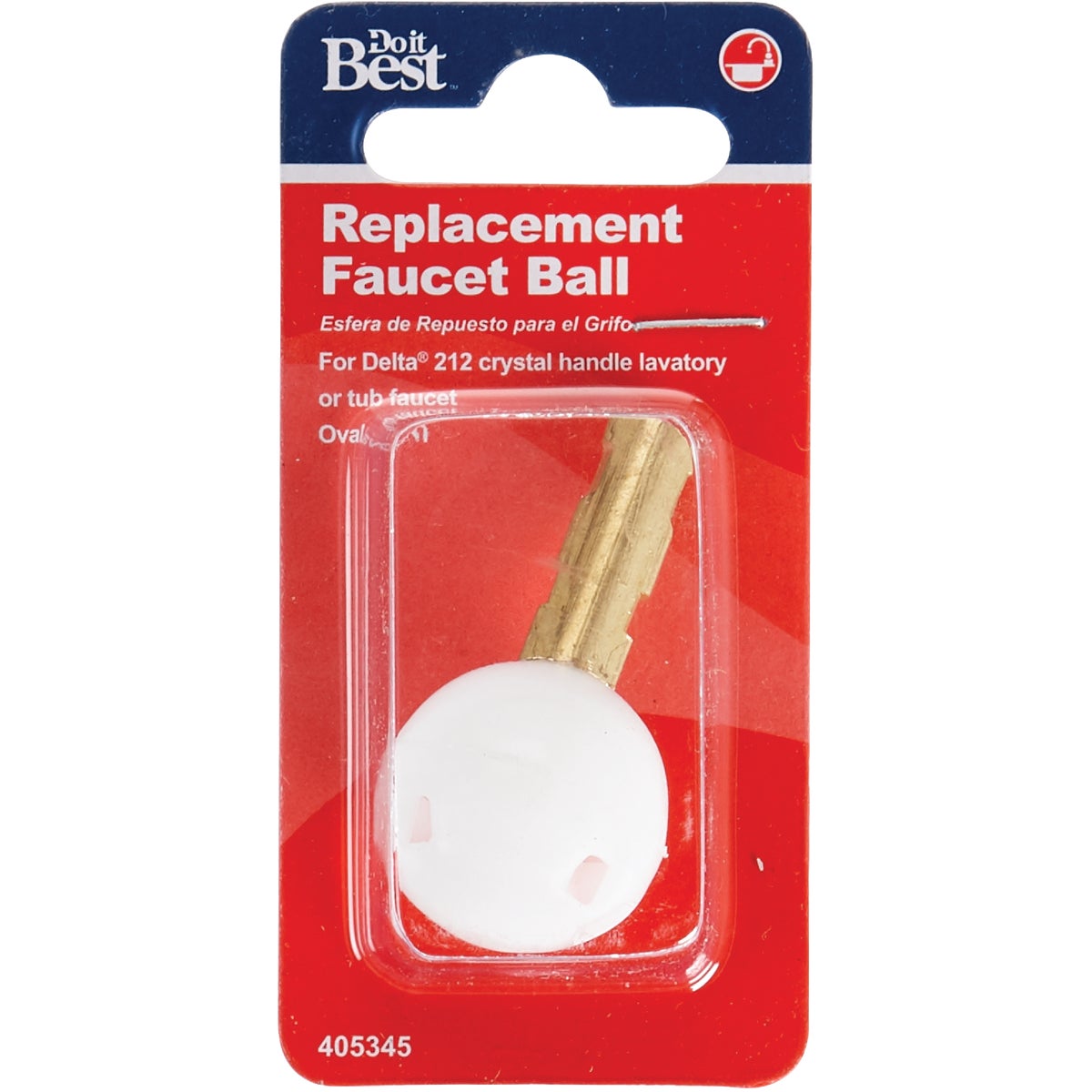 Do it Best Metal Ball Replacement for Delta 212 Crystal Handle/Peerless Image 2