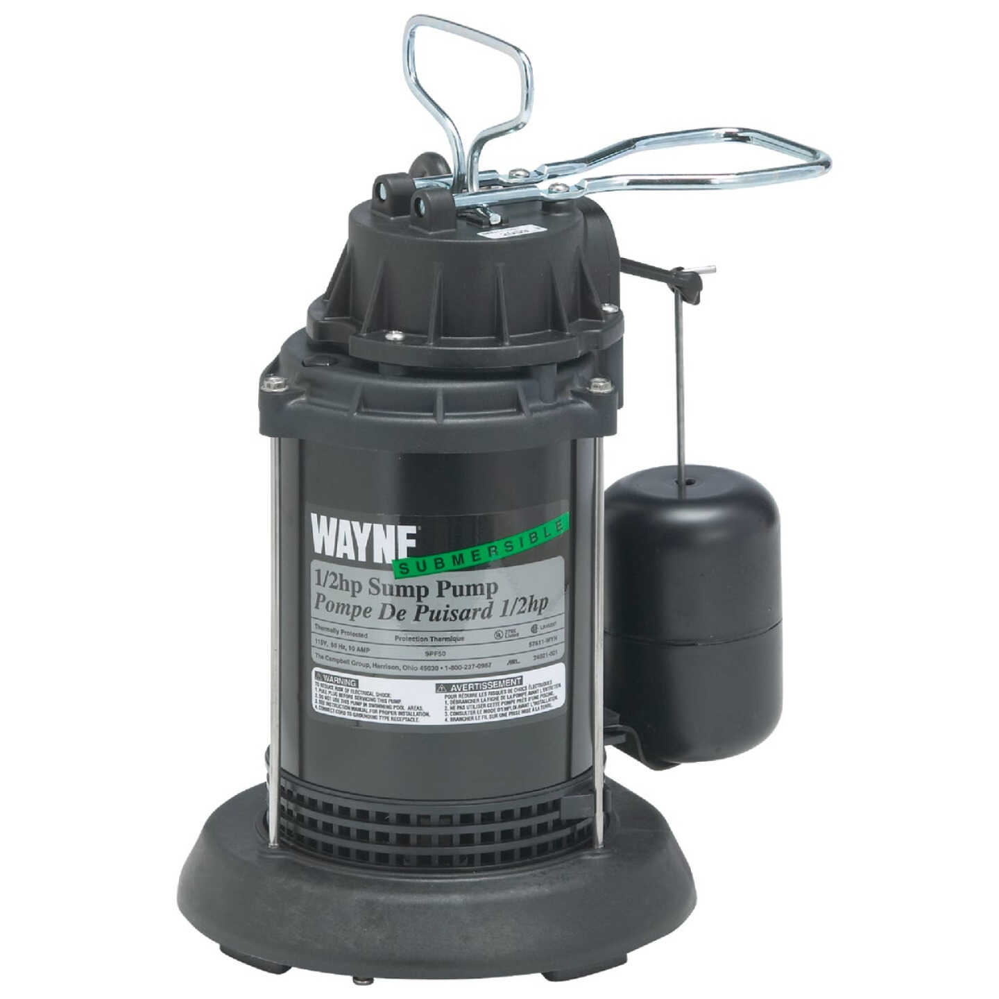 Wayne SPF Series 1/2 HP 115V Submersible Sump Pump Image 1