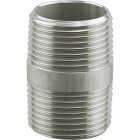 PLUMB-EEZE 1-1/4 In. MIP x 3 In. Stainless Steel Nipple Image 1