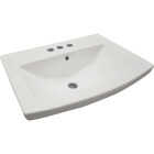 Compass Manufacturing LEHI White Vitreous China Pedestal Sink Bowl Image 2