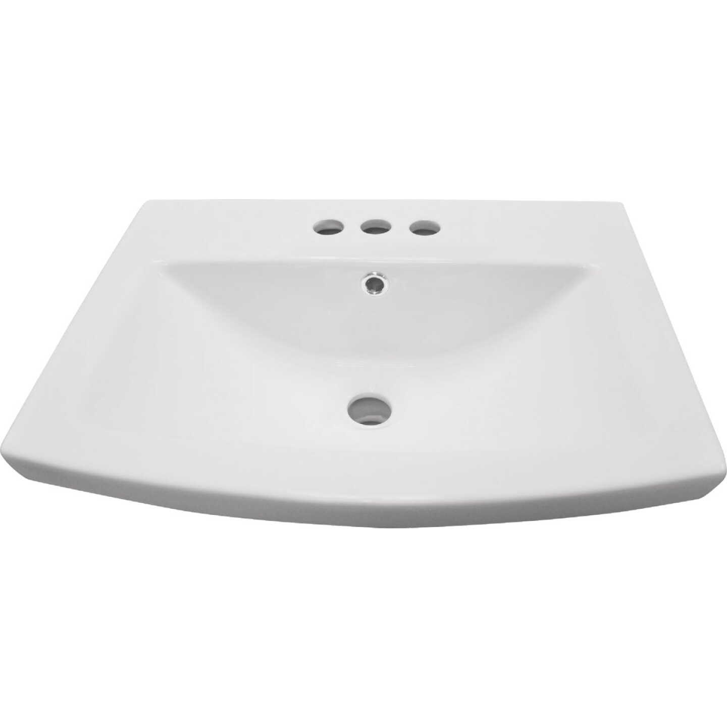 Compass Manufacturing LEHI White Vitreous China Pedestal Sink Bowl Image 1