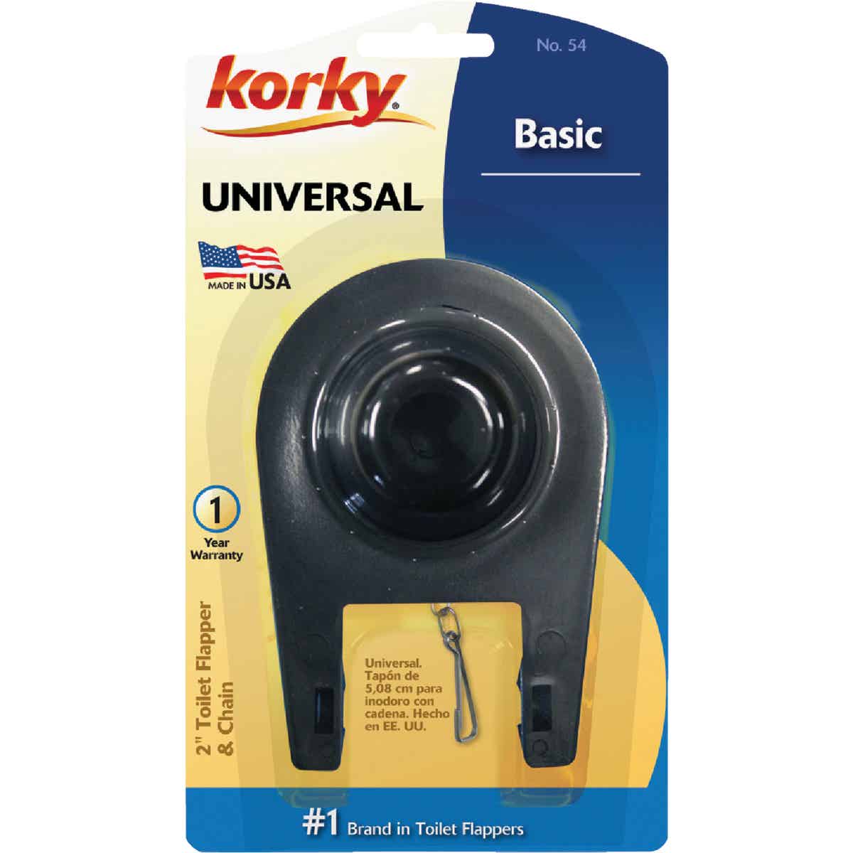 Korky 2 In. Universal Toilet Flapper with Chain  Image 2
