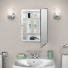 Zenith Stainless Steel 16.13 in W x 20.13 in H x 3.25 in D Single Mirror Surface/Recess Mount Medicine Cabinet Image 2