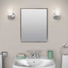 Zenith Stainless Steel 16.13 in W x 20.13 in H x 3.25 in D Single Mirror Surface/Recess Mount Medicine Cabinet Image 3