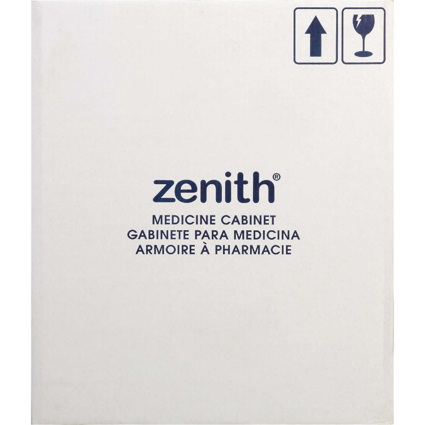 Zenith Stainless Steel 16.13 in W x 20.13 in H x 3.25 in D Single Mirror Surface/Recess Mount Medicine Cabinet Image 4