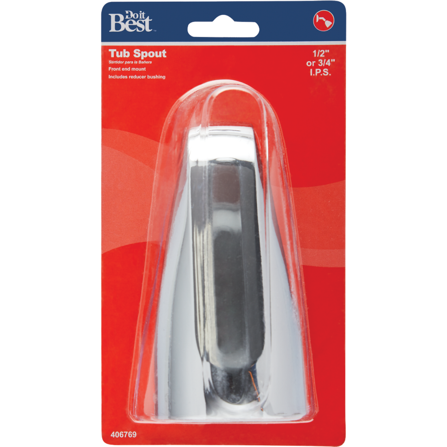 Do it 5-1/2 In. Chrome Bathtub Spout Image 2