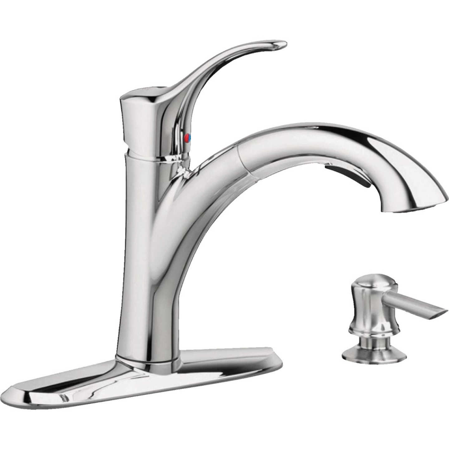 American Standard Mesa 1-Handle Lever Pull-Down Kitchen Faucet with Soap Dispenser, Chrome Image 1