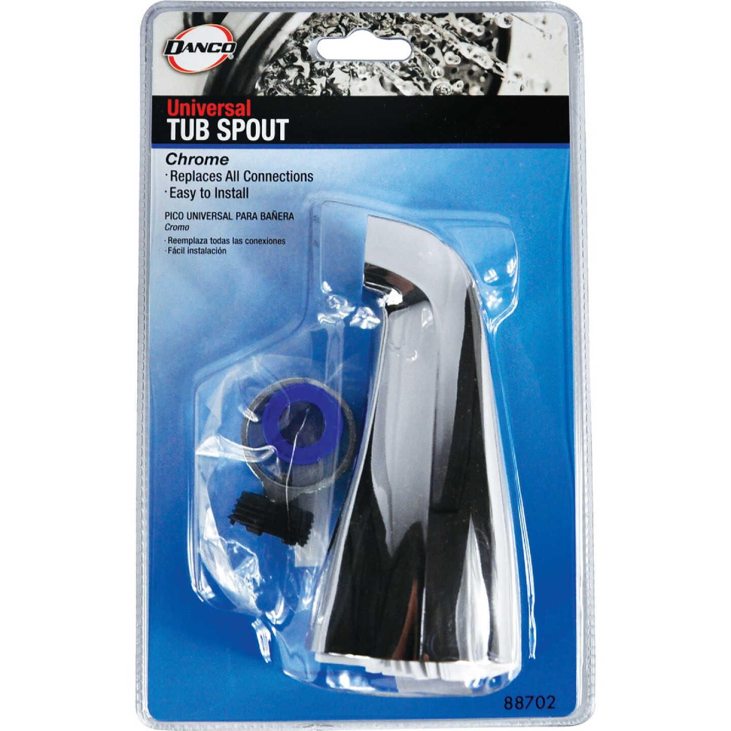 Danco 1/2 In. Slip-Fit Chrome Bathtub Spout Image 2