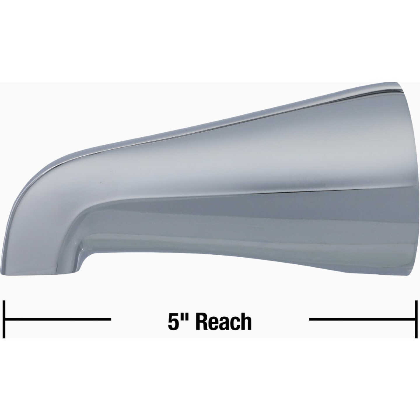 Danco 1/2 In. Slip-Fit Chrome Bathtub Spout Image 5