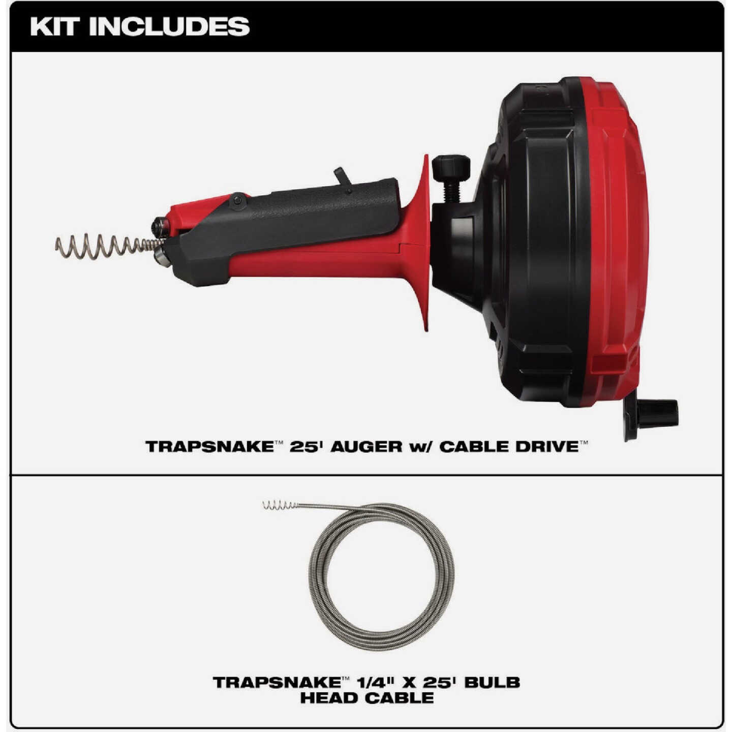 Milwaukee TRAPSNAKE 25 Ft. Auger with Cable Drive Image 3