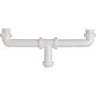 Keeney 1-1/2 In. x 16 In. White Polypropylene Center Outlet Waste Image 1