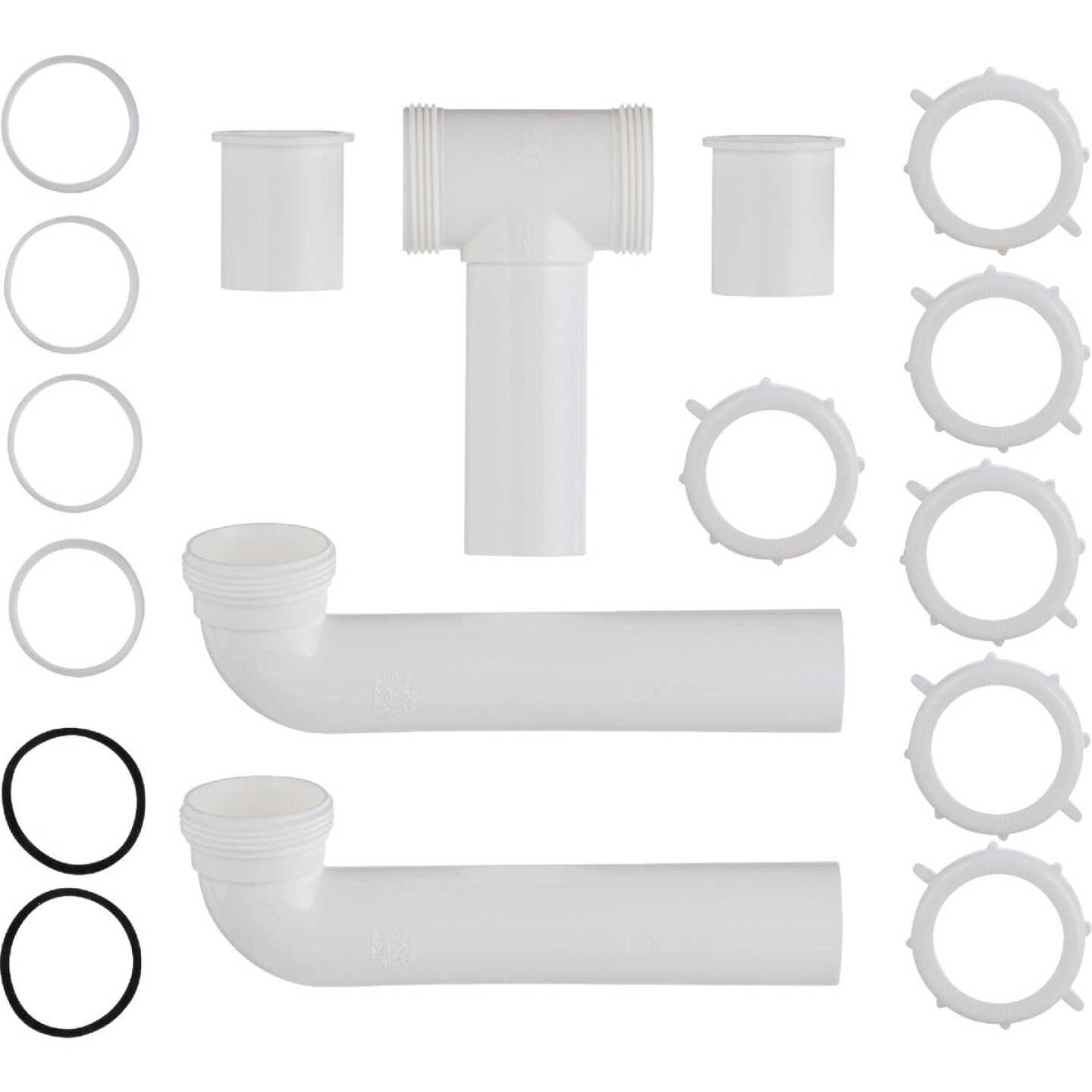 Keeney 1-1/2 In. x 16 In. White Polypropylene Center Outlet Waste Image 3