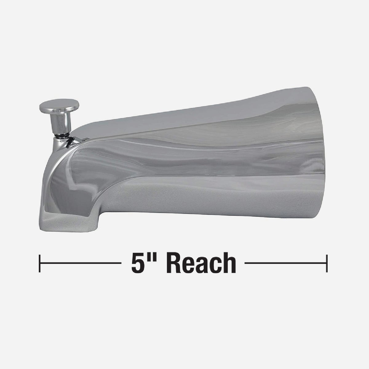 Danco 6 In. Universal Fit Chrome Bathtub Spout with Diverter Image 4