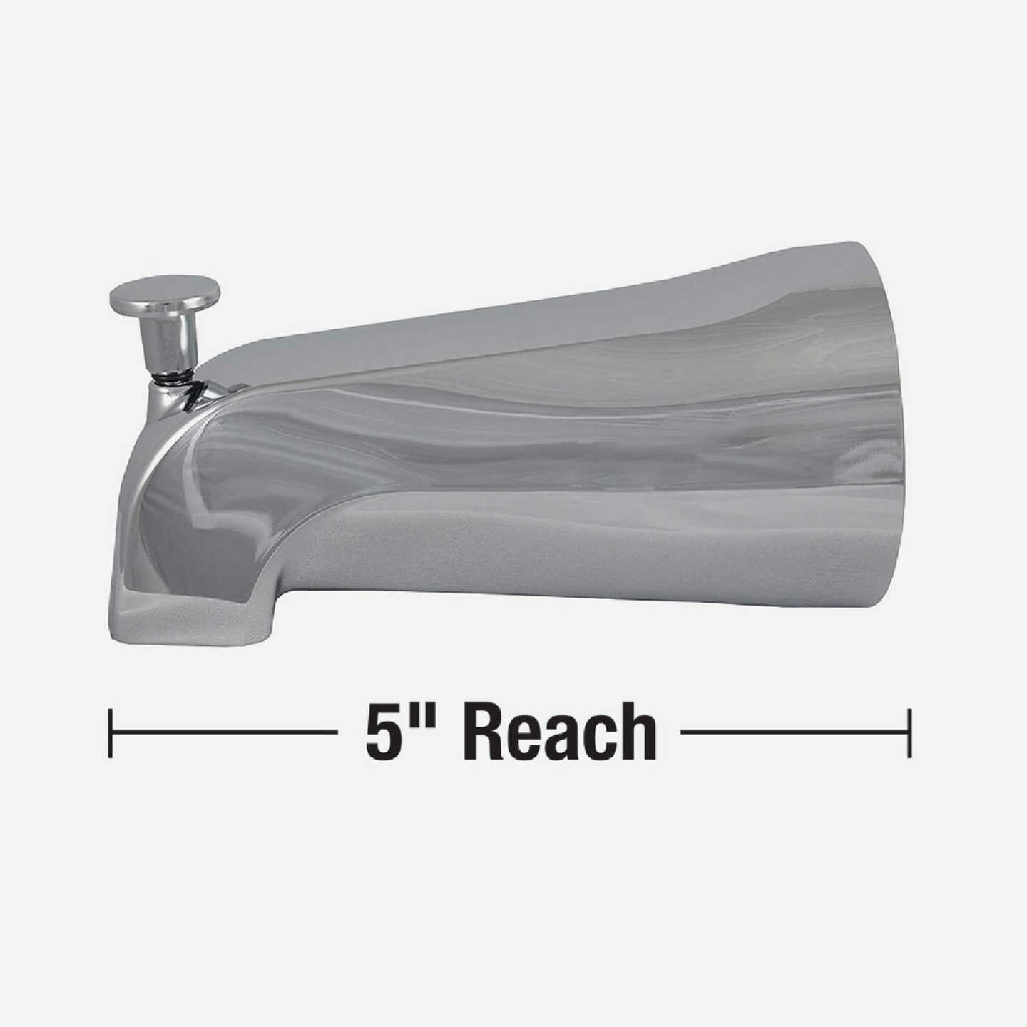 Danco 6 In. Universal Fit Chrome Bathtub Spout with Diverter Image 4
