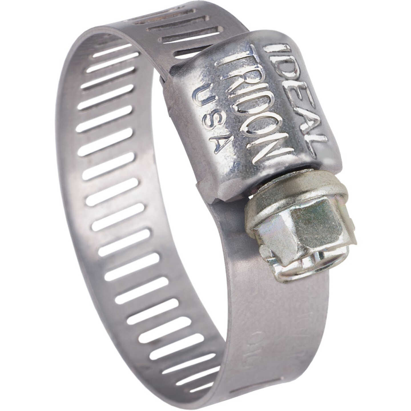 Ideal 5/16 In. - 5/8 In. Stainless Steel Micro-Gear Hose Clamp w/Zinc-Plated Carbon Steel Screw Image 1