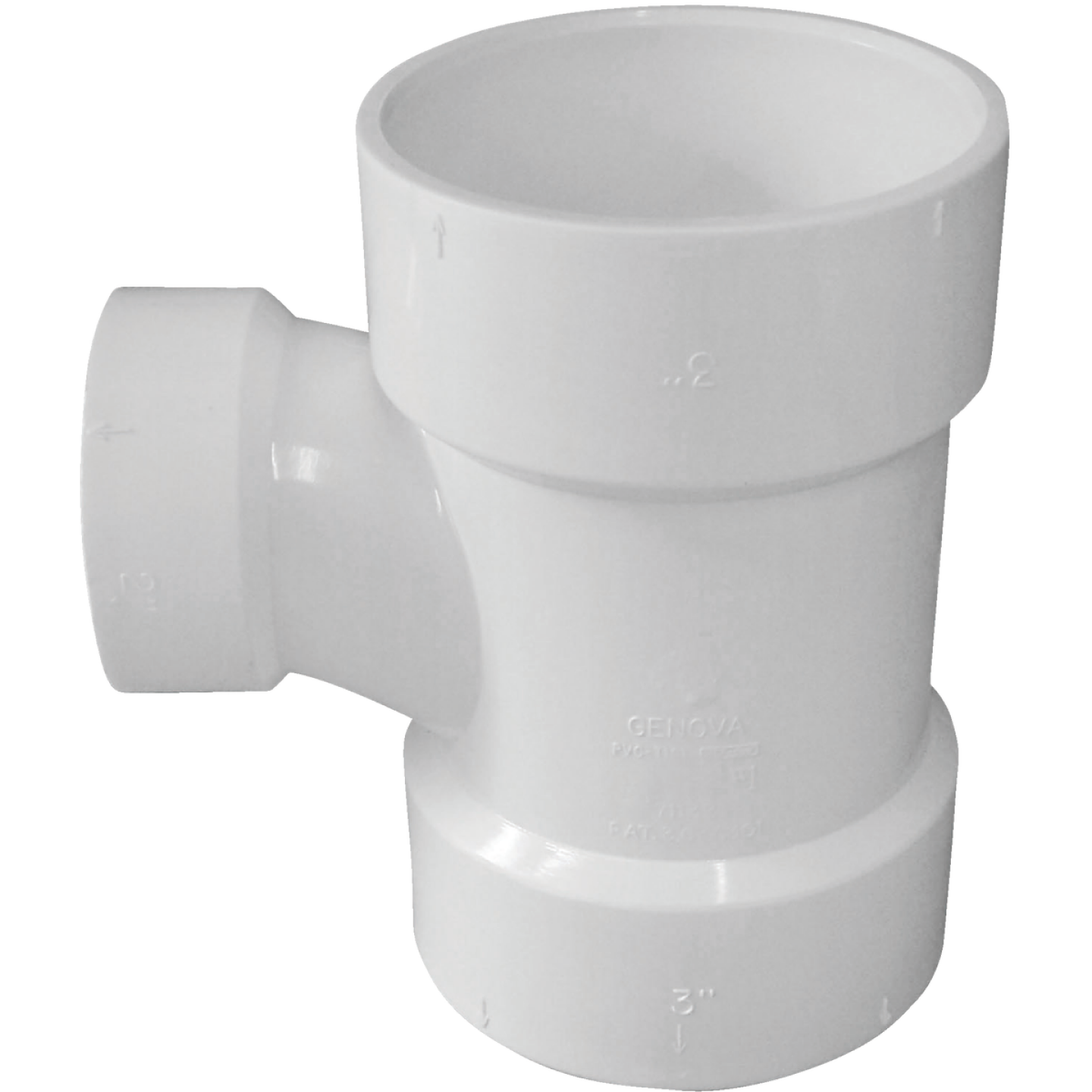 Charlotte Pipe 3 In. x 2 In. Reducing Sanitary PVC Tee Image 1